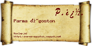 Parma Ágoston névjegykártya